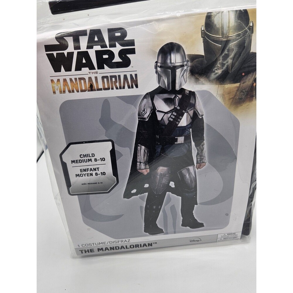 Star Wars The Mandalorian Dress Up Halloween Play Kids Costume Size Medium 8-10